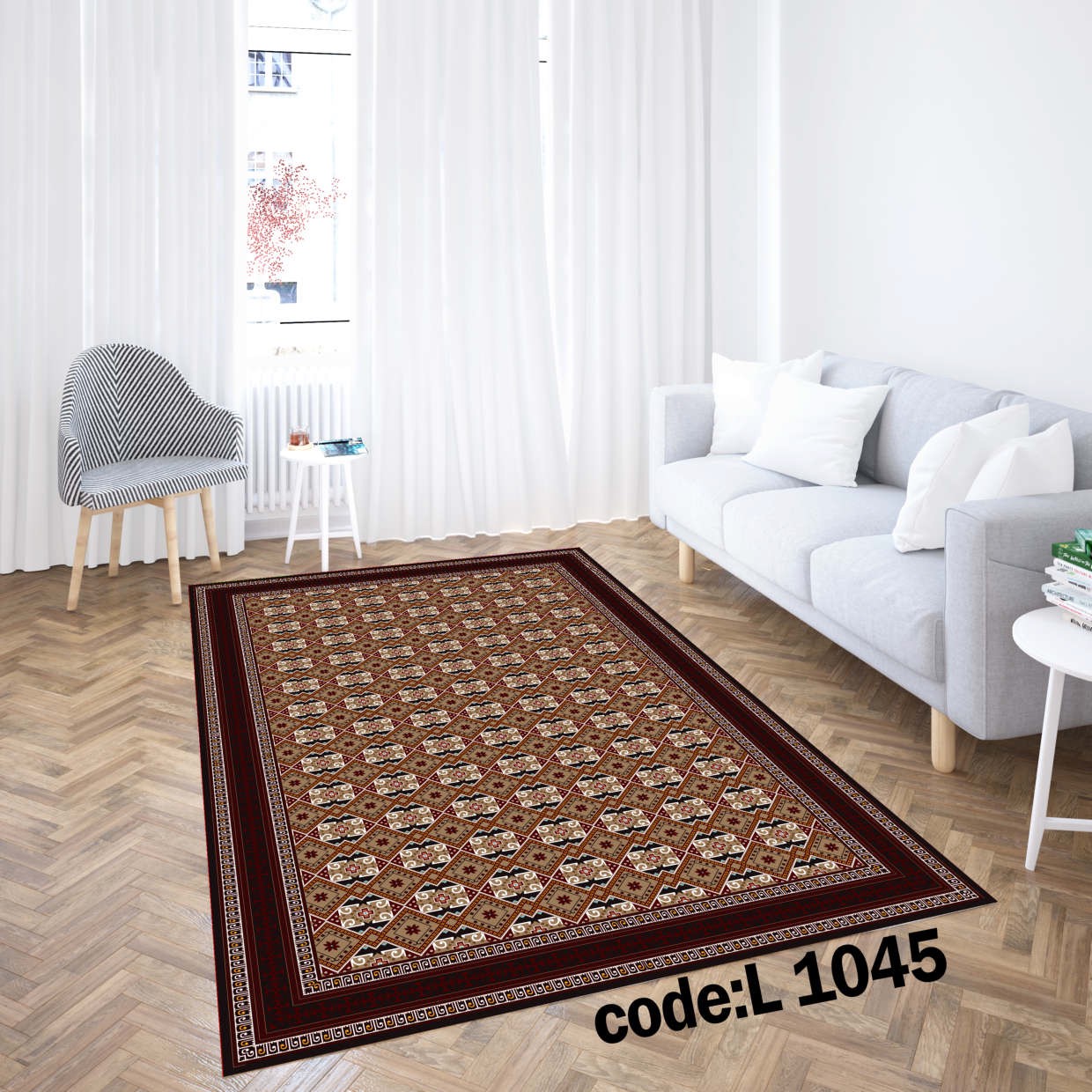 روفرشی کشدار (کاور فرش) و فرشینه و پادری کالای خواب متین کد L 1045