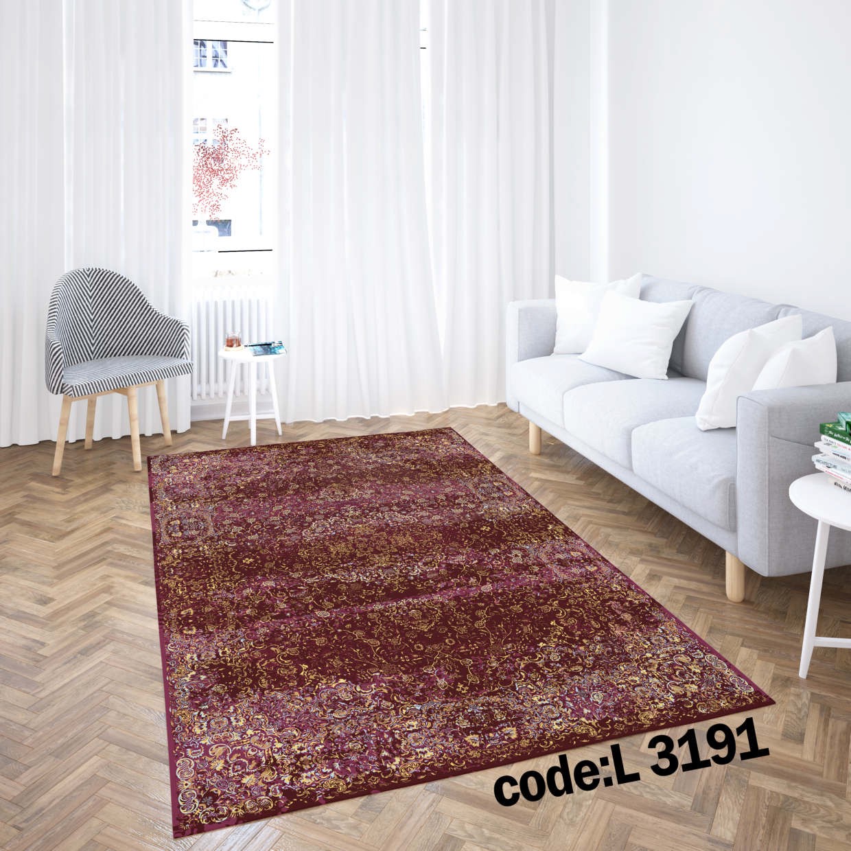 روفرشی کشدار (کاور فرش) و فرشینه و پادری کالای خواب متین کد L 3191