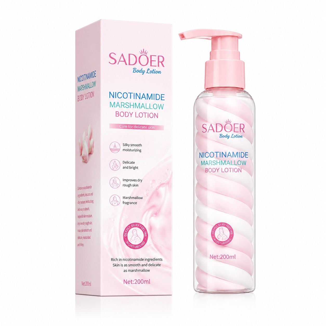 لوسیون بدن نیکوتینامید مارشمالو سادور (SADOER)