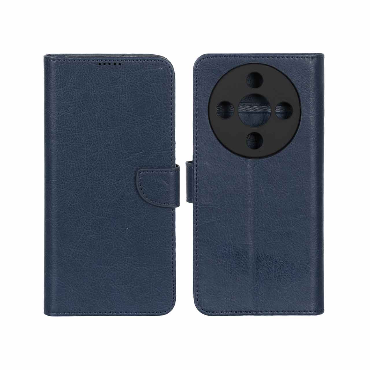 کیف چرمی درجه یک KRF مگنتی جاکارتی و محافظ لنزدار آنر مدل Honor X9d
