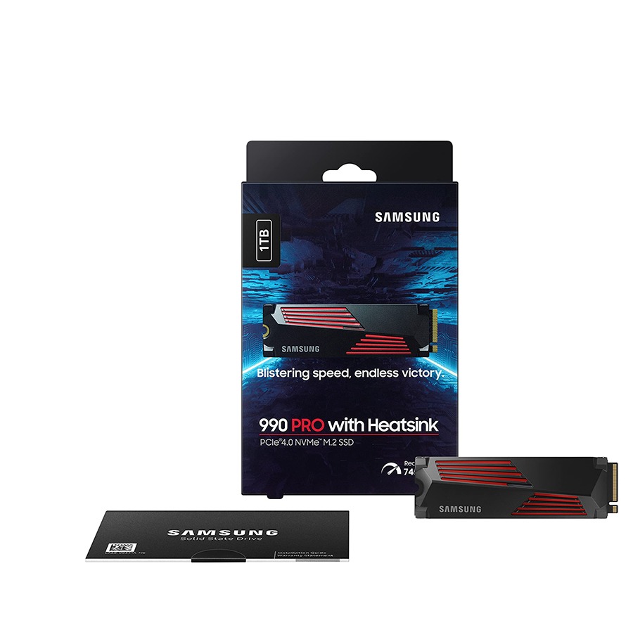 حافظه SSD اینترنال سامسونگ مدل 990 PRO M.2 ظرفیت 1 ترابایت PCIe Gen4 x4 با هیتسینک