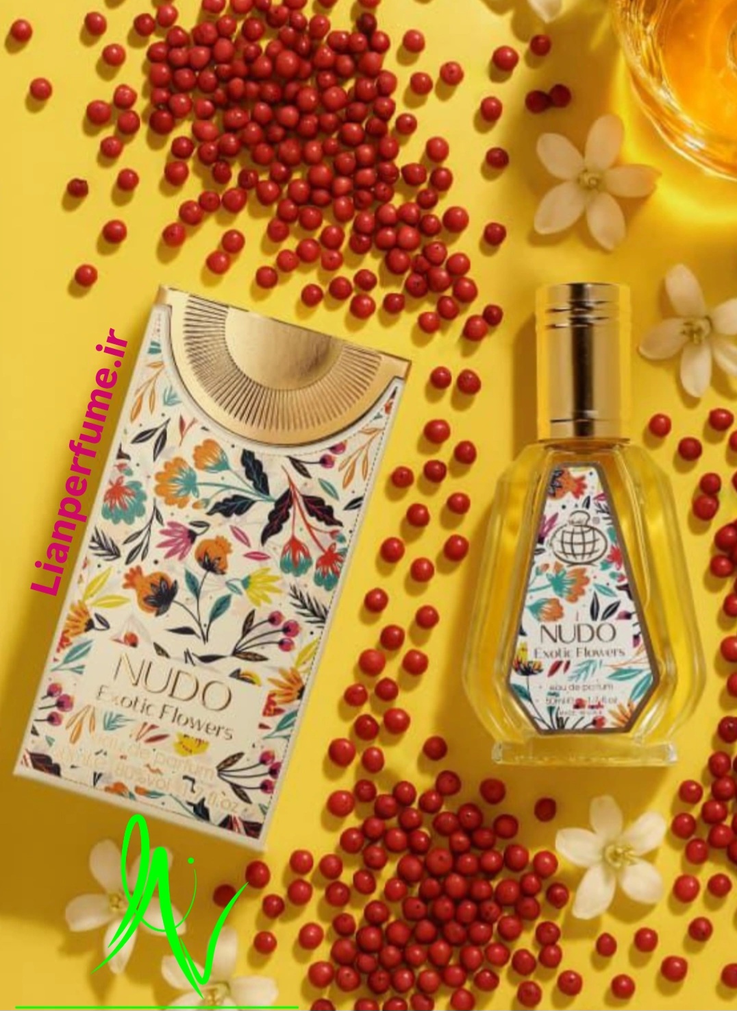 عطر ادکلن اینیشیو نارکوتیک دیلایت زنانه 50 میل نودو اکسوتیک فلاور فراگرنس ورد مدل Nudo Exotic Flower Initio Narcotic Del
