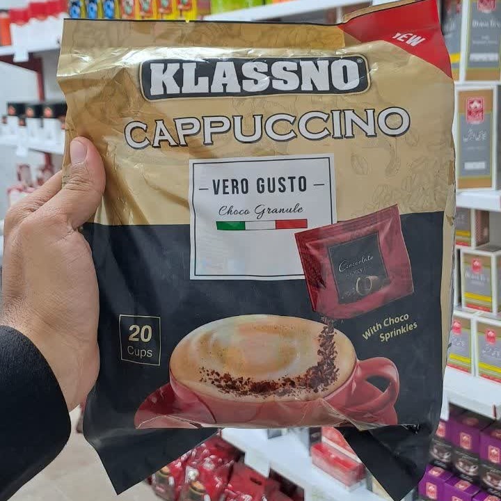 کاپوچینو با پودر شکلات وروگوستو کلاسنو - 25 گرم بسته 20 عددی