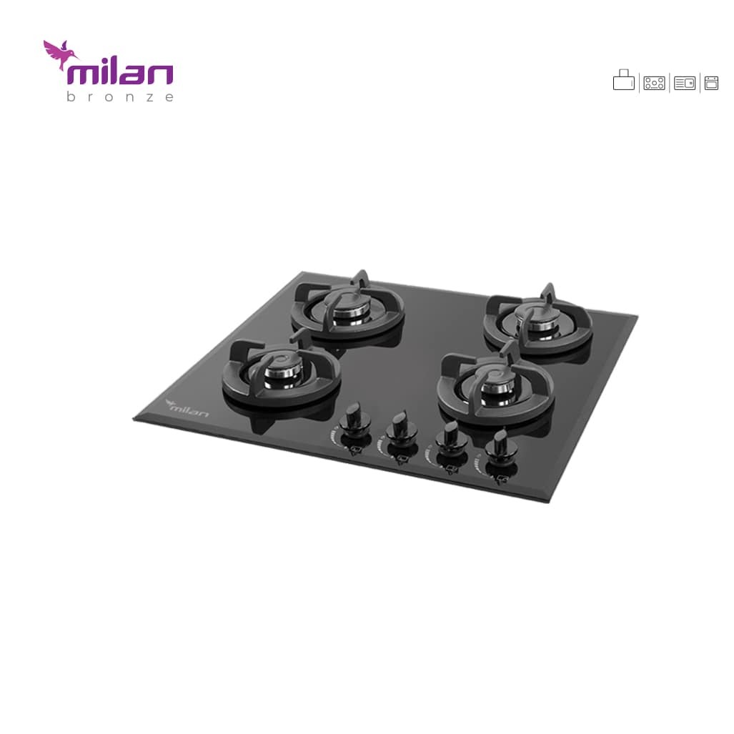 گاز چهار شعله شیشه ای G41 میلان برنز (پس کرایه)
