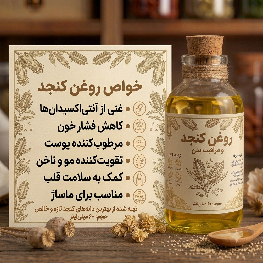 روغن کنجد کاملا ارگانیک