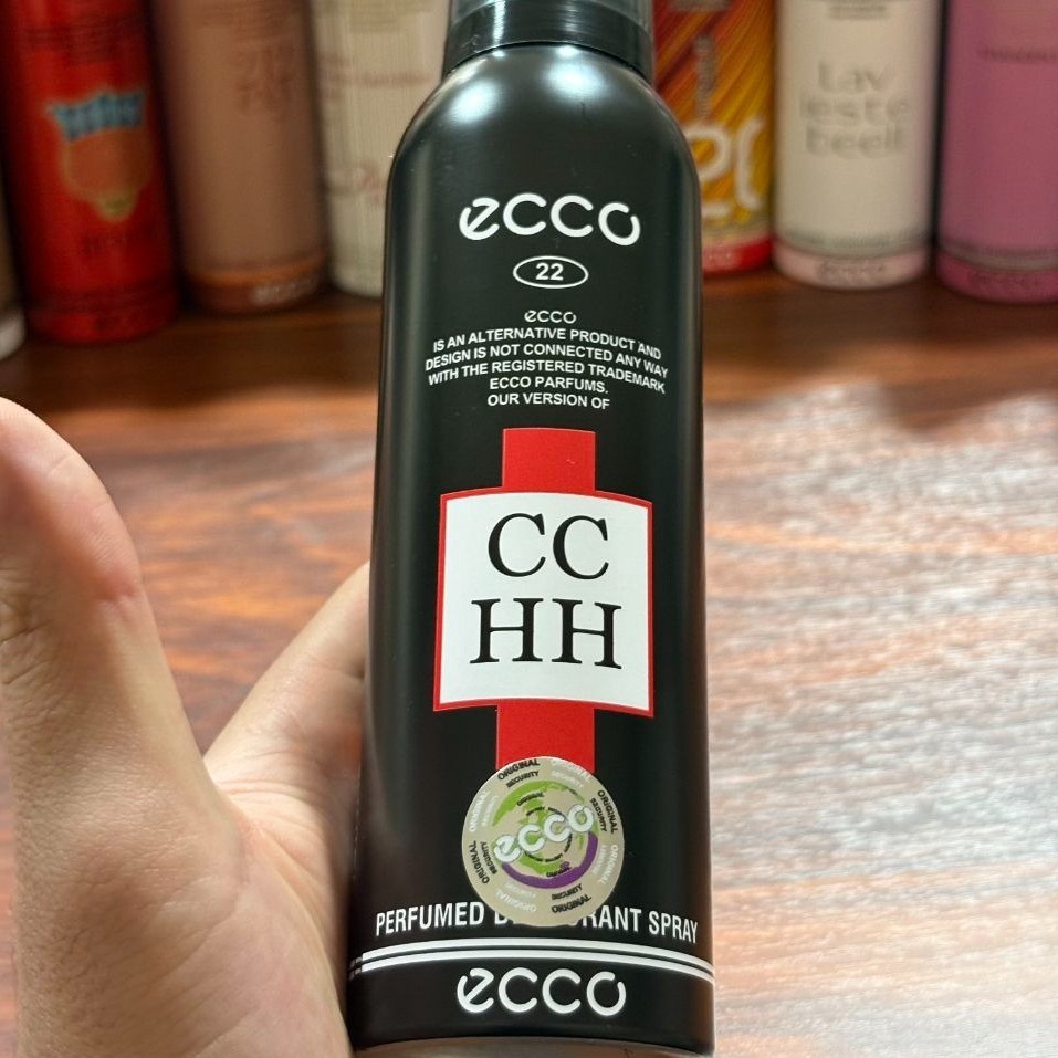 اسپری بدن اکو ecco ترکیه رایحه مردانه CHCH شماره 22 