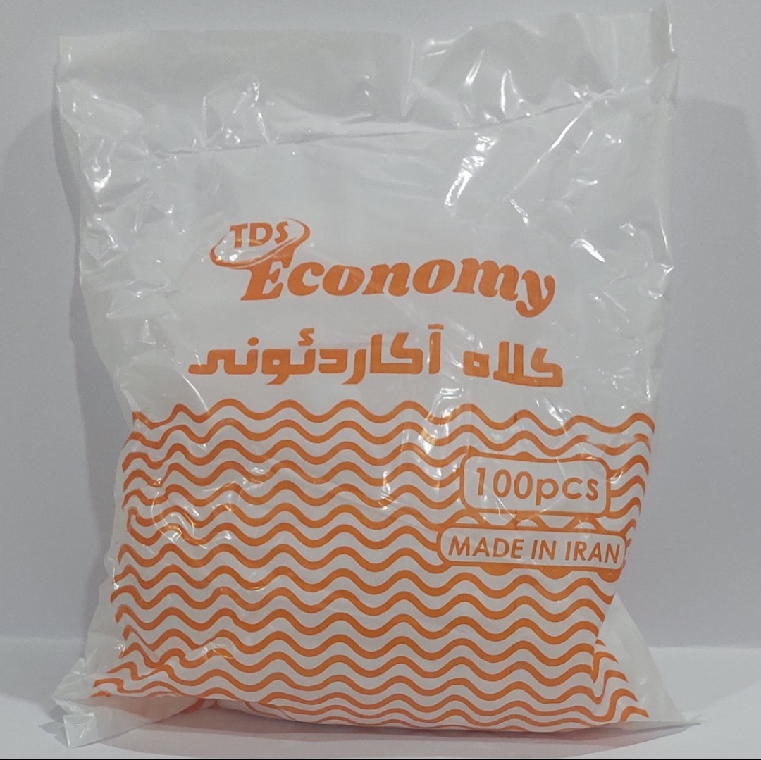 کلاه یک بار مصرف آکاردئونی TDS(بسته 100 عددی)