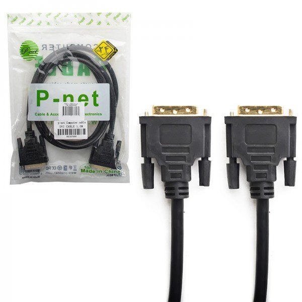 کابل DVI ضخیم پی نت مدل P-1 طول 1.5 متر کد 3074