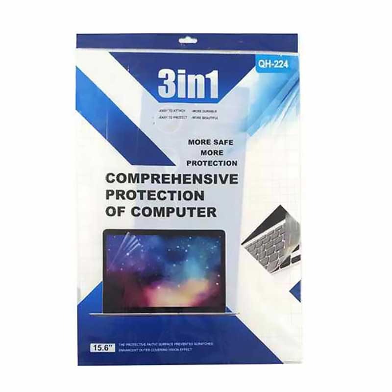 محافظ صفحه نمایش لپ تاپ QH-224 15.6 بسته 3 عددی ا QH-224 15.6 SCREEN PROTECTOR کد 6648