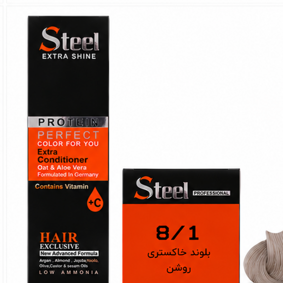 رنگ مو استیل شماره8.1 بلوند خاکستری روشن