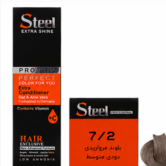 رنگ مو استیل شماره 7.2 بلوند مرواریدی دودی متوسط