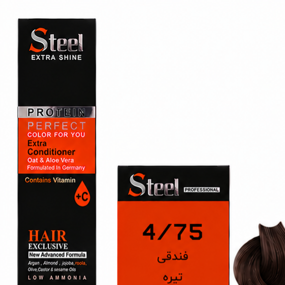 رنگ مو استیل شماره 4.75 فندقی تیره