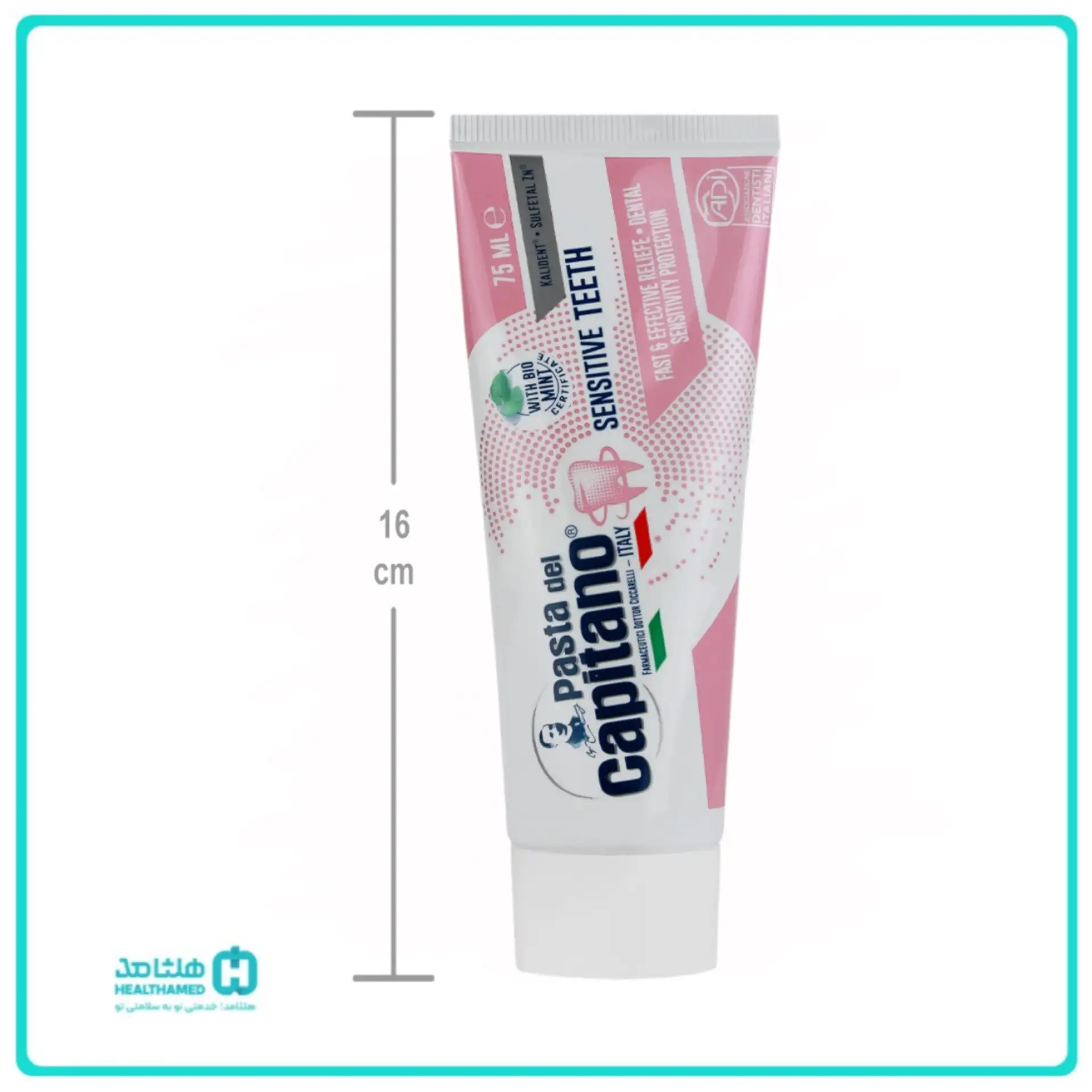 خمیر دندان پاستا دل کاپیتانو مدل Sensitive Teeth حجم 75 میلی لیتر
