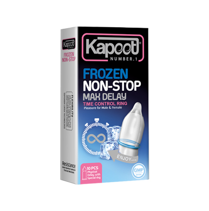کاندوم تاخیری کاپوت مدل Frozen Non Stop بسته 10 عدد