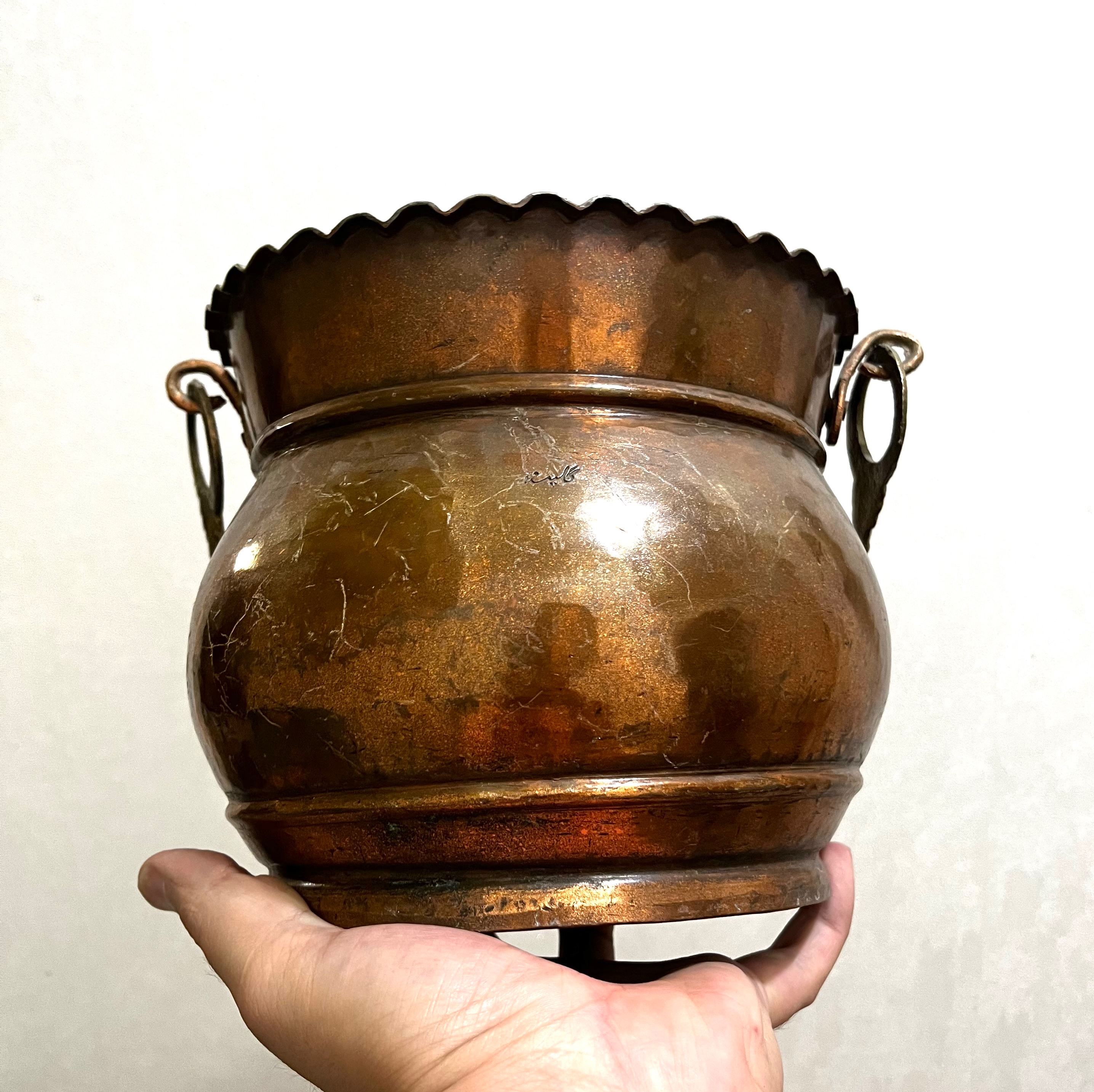 گلدان مسی کار دست