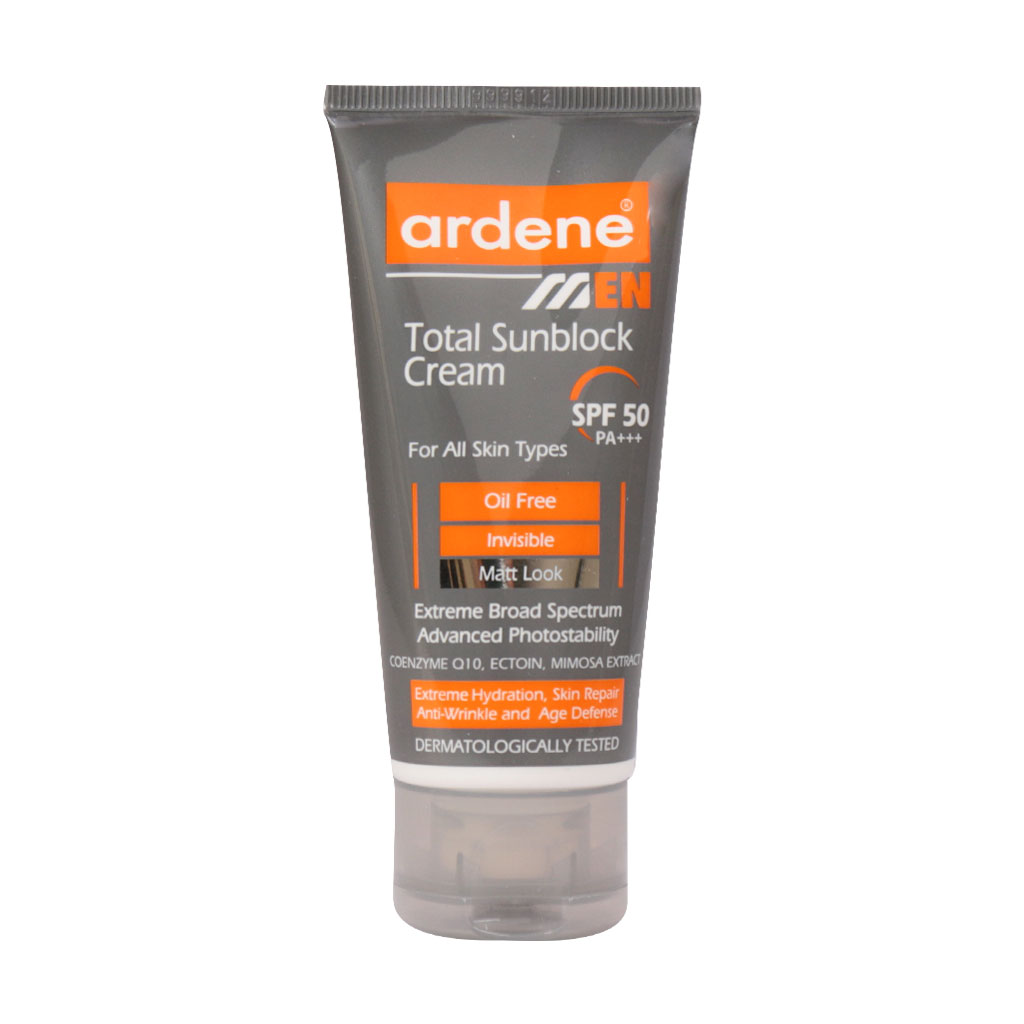 کرم ضد آفتاب آقایان SPF50 آردن مناسب انواع پوست 50 میلی لیتر