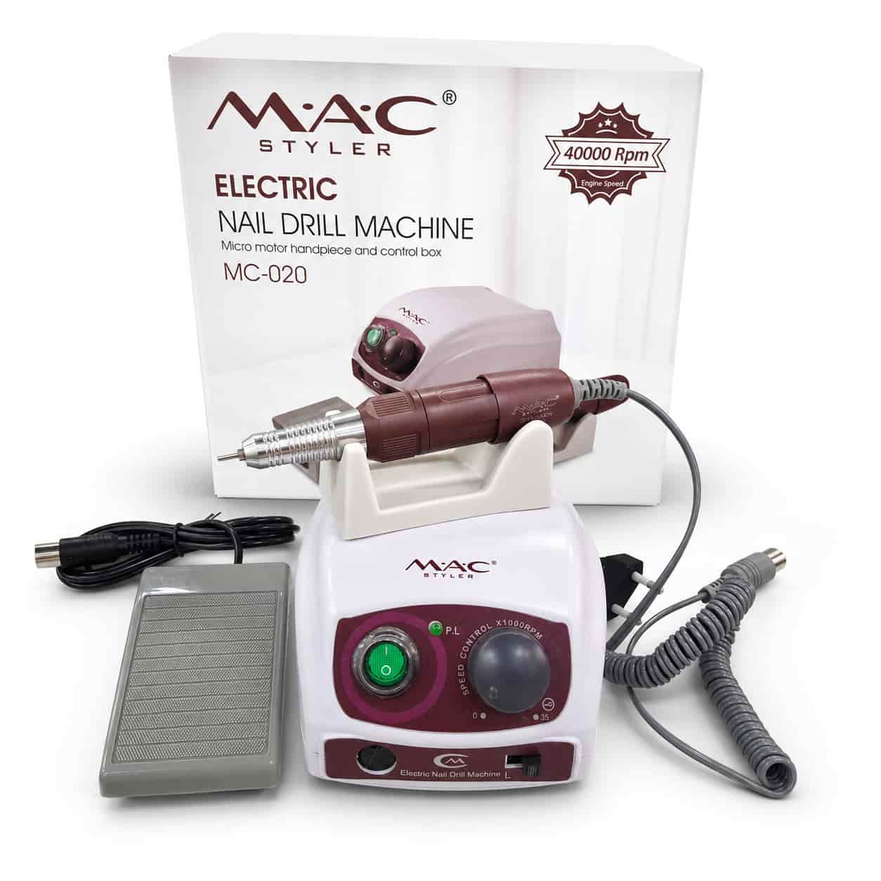 دستگاه سوهان برقی ناخن مارک مک استایلر مدل MC-020– دور موتور 40000 با 2سال گارانتی