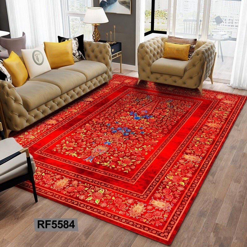 روفرشی مخمل کشدار، طرح سنتی کد RF5584