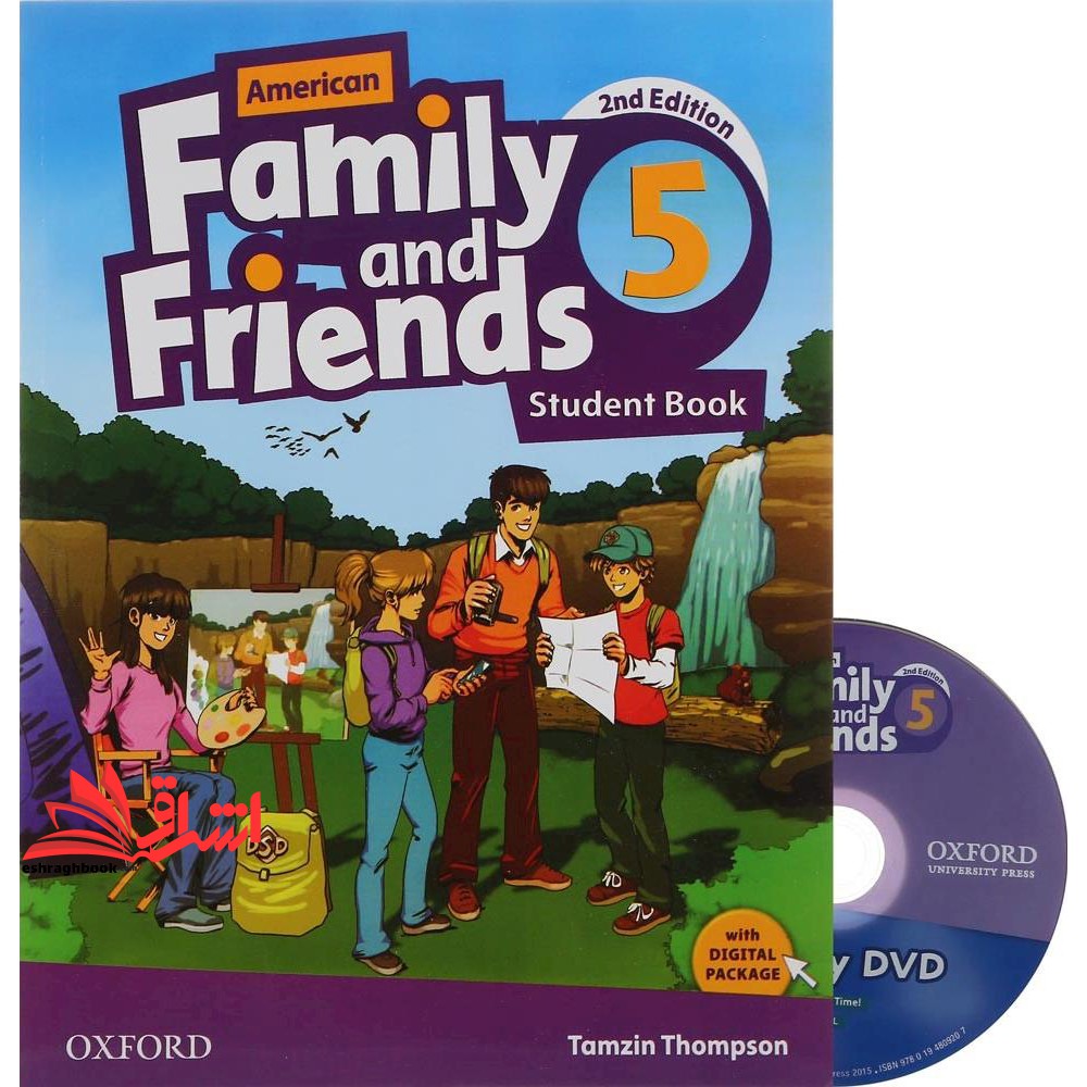 کتاب american family and friends 5 student book+wb 2nd edition (oxford university press ( آکسفورد ))