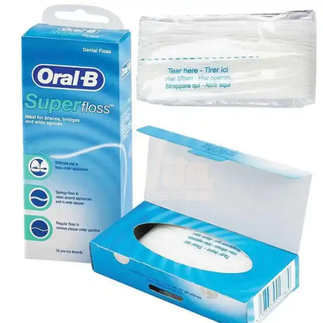 نخ دندان اورال-بی سوپر فلاس ORAL-B SUPER FLOSS اصل