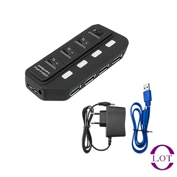 هاب 4 پورت USB3.0 آداپتوردار مدل VS545