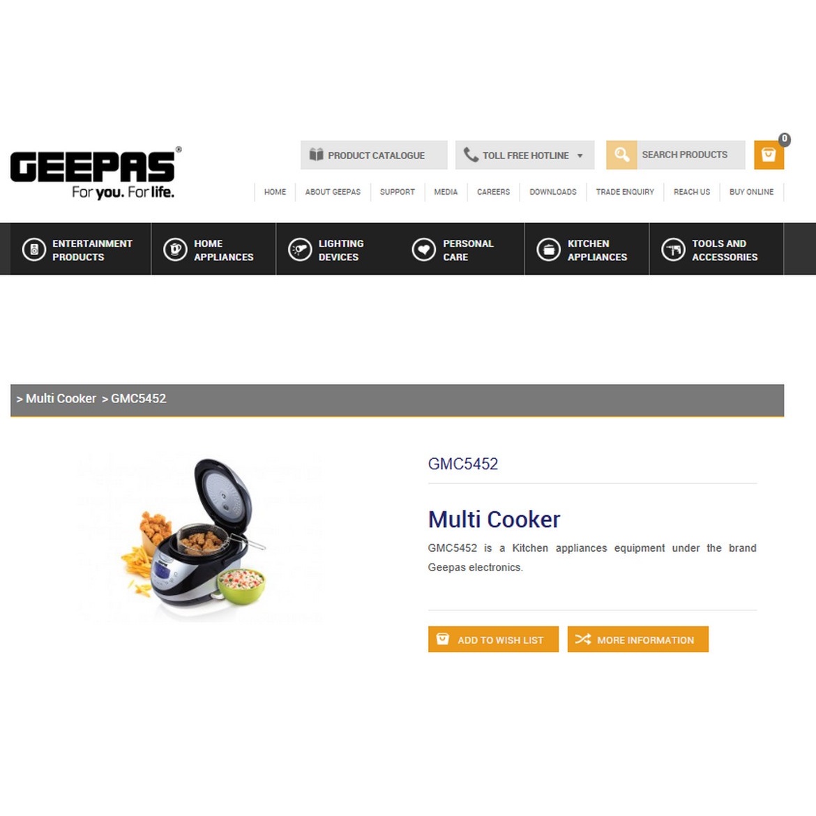 مولتی کوکر جی پاس مدل GMC5452