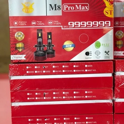 هدلایت M8 PROMAX در پایه های H7 H1 دارای 1 سال گارانتی تعویض قیمت فقط تا 20 تیر
