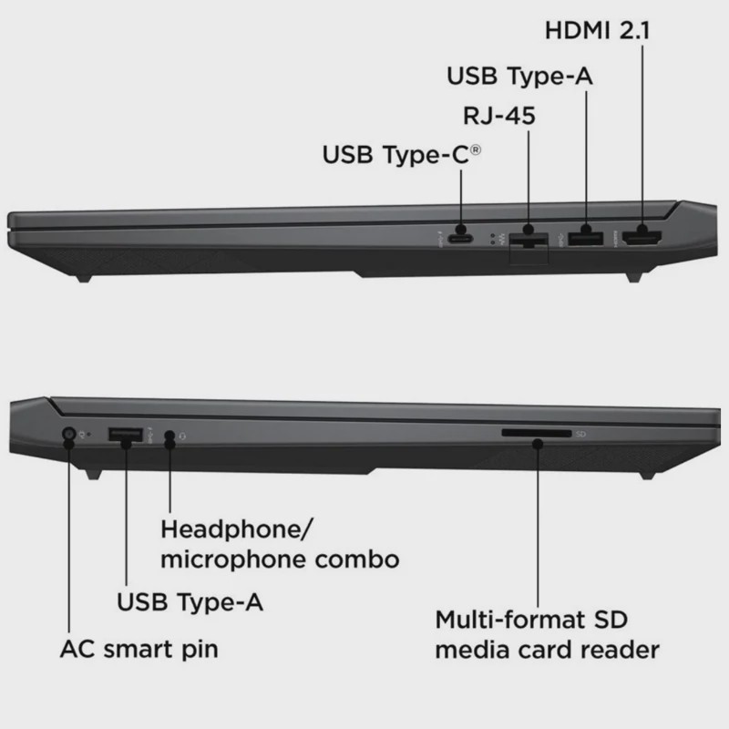 لپ تاپ اچ پی Victus مدل FB113DX پردازنده Ryzen 5(7535HS) مانیتور FHD IPS 144H گیمینگ