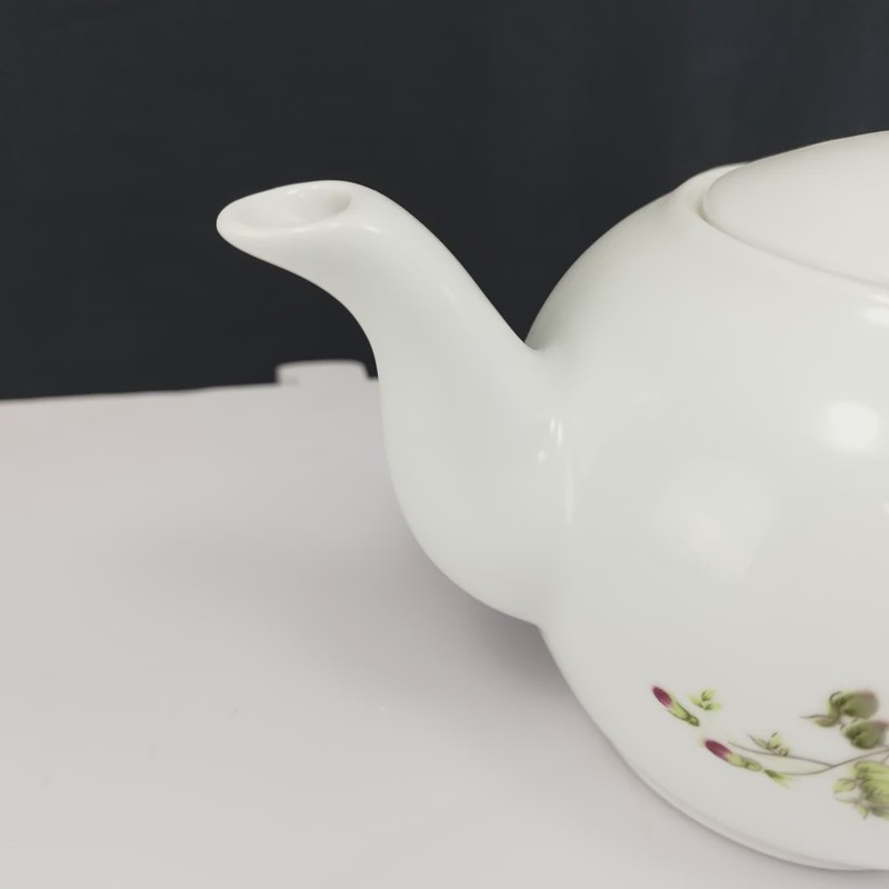 قوری چینی تقدیس مدل گل سرخ سایز 8 ارسال رایگان