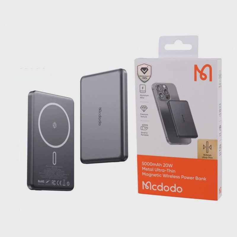 (4 عدد)پاور بانک بی سیم فست شارژ مک دودو MC-464 PD 20W ظرفیت 5000 میلی آمپر صد اورجینال