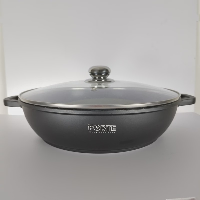 تابه گرانیتی دو دسته سایز 32 برند فورته مشکیFORTE
