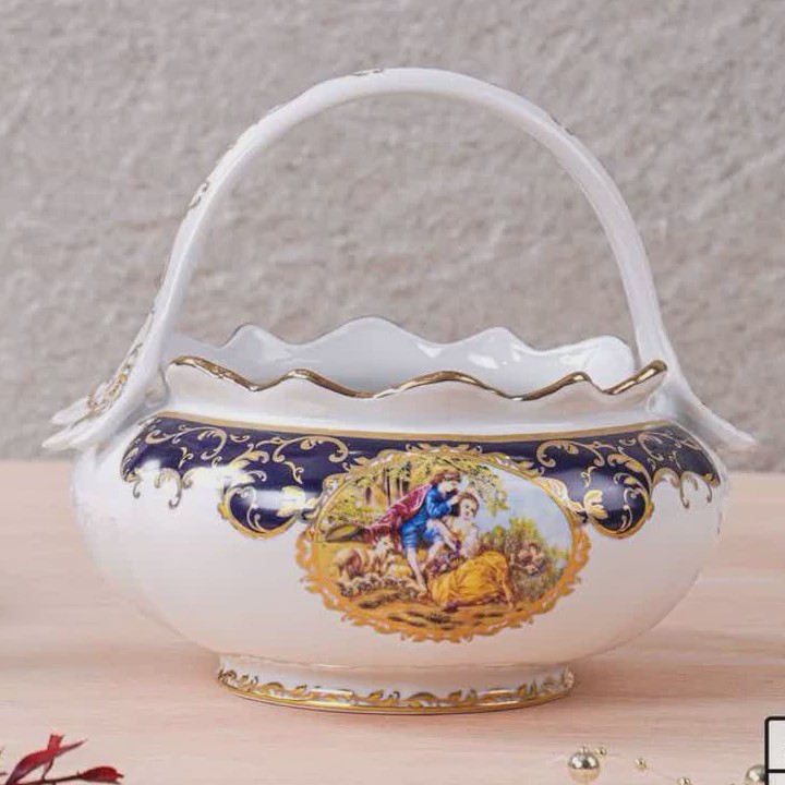 شکلات خوری چینی لیلی مجنون مدل گندم سرمه ای کد 8041