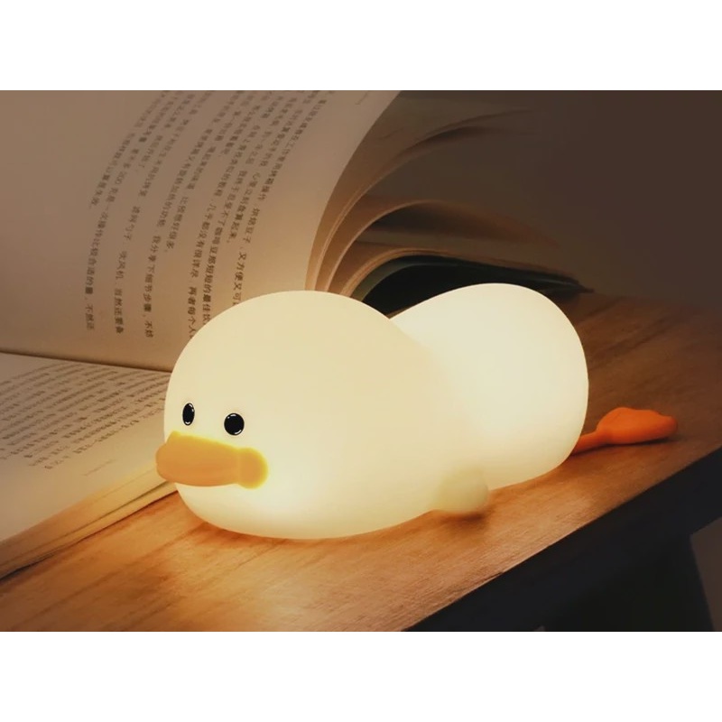 چراغ خواب فانتزی رومیز شارژی سیلیکونی Duck LED Night Lamp Silicone USB Rechargeable Sleeping light ZD-31