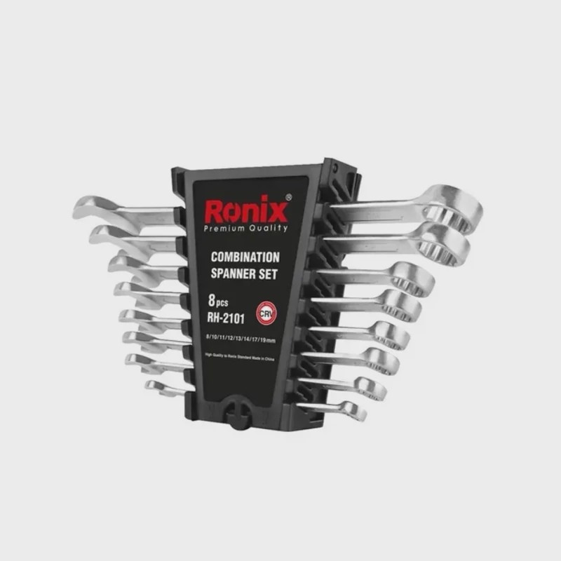 مجموعه 8 عددی آچار یکسر رینگ یکسر تخت مدل RH-2101