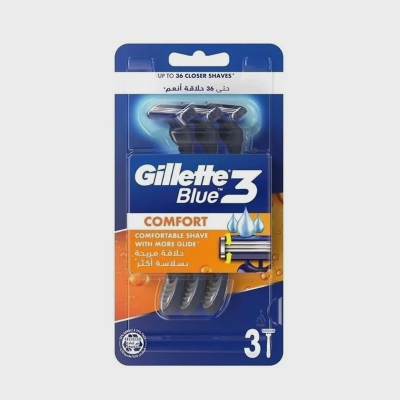 ژیلت بلوتری Blue3 مدل Comfort بسته 3 عددی