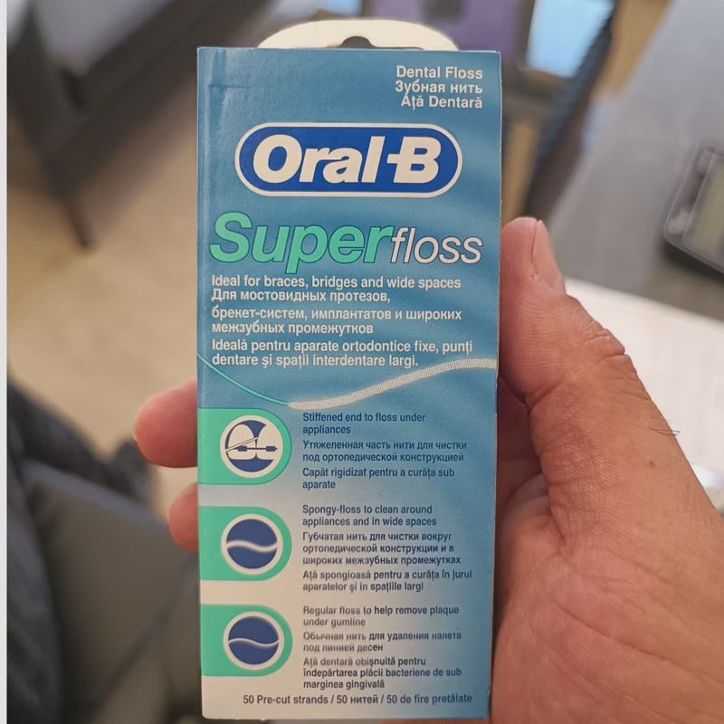 نخ دندان مخصوص ارتودنسی اورال بی مدل super flossمدل 1