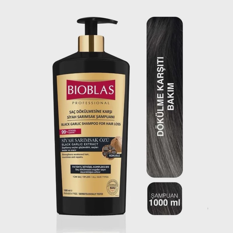 شامپو ضد ریرش سیر بیوبلاس Bioblas مشکی 1000میلی لیتر
