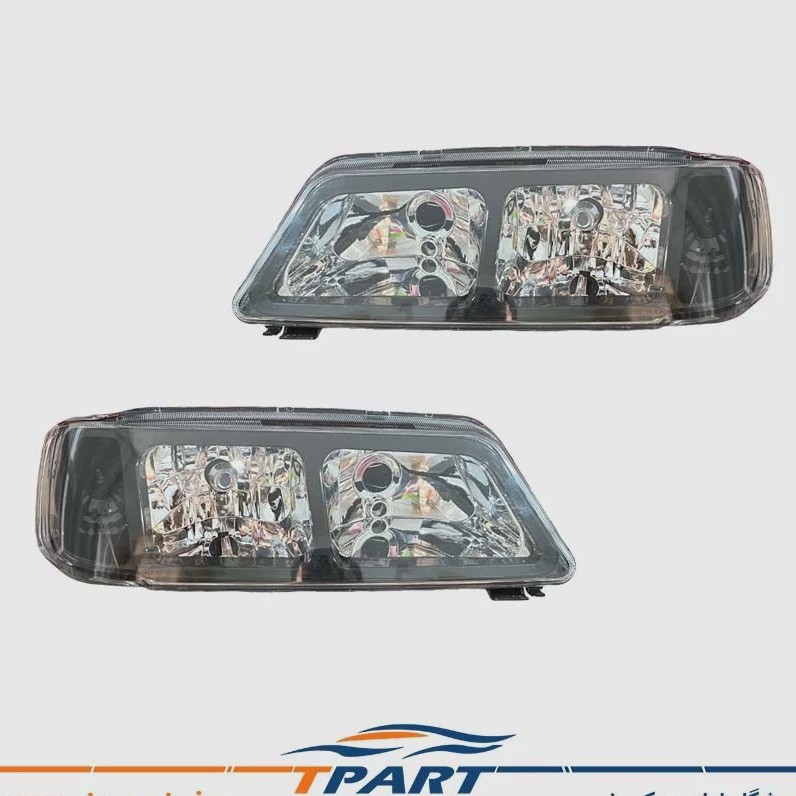 چراغ جلو 405 طرح پارس دودی اسپرت بسته دو عددی طلق کریستالی پژو 405