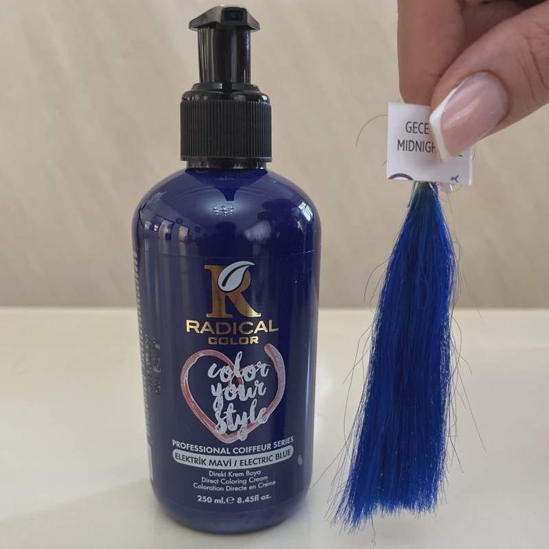 شامپو رنگ رادیکال رنگ آبی برقیElectric Blue حجم 250 میل