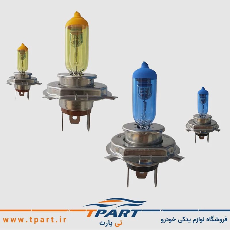 لامپ سمند طرح زنون یخی زرد بسته 2 عددی