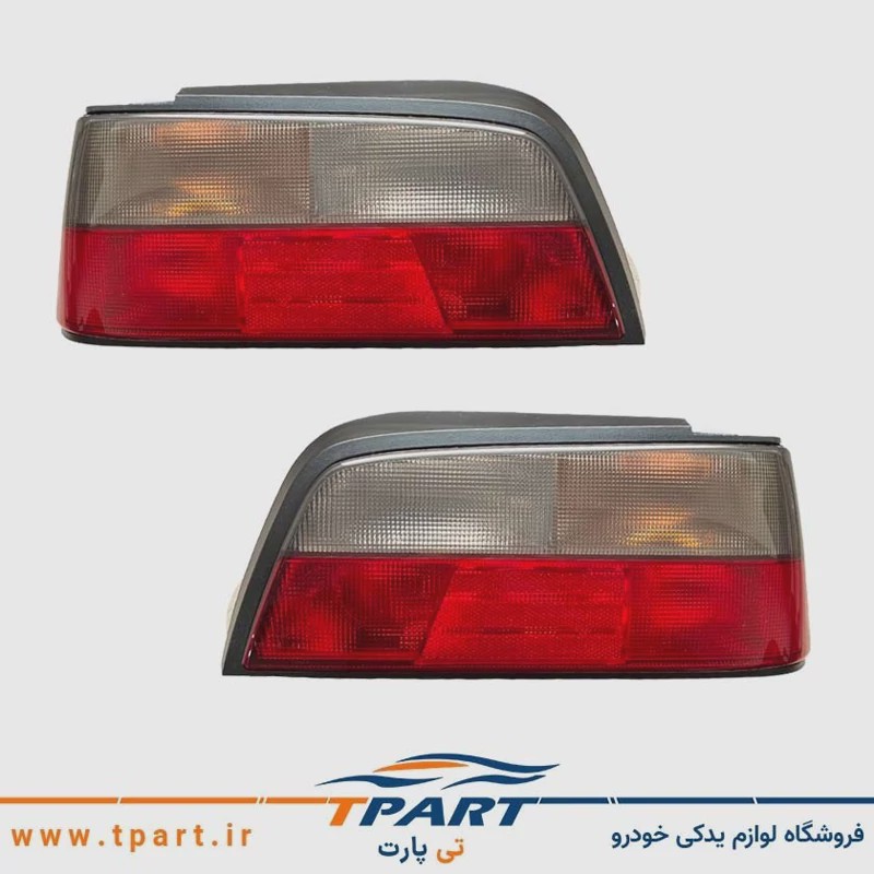 چراغ خطر عقب کامل با سوکت و لامپ اسپرت دودی روشن پژو پارس کروز ( جفت )