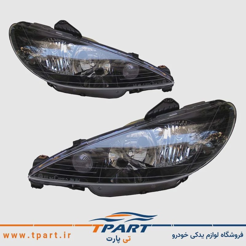 جفت چراغ جلو اسپرت 206 فناوران