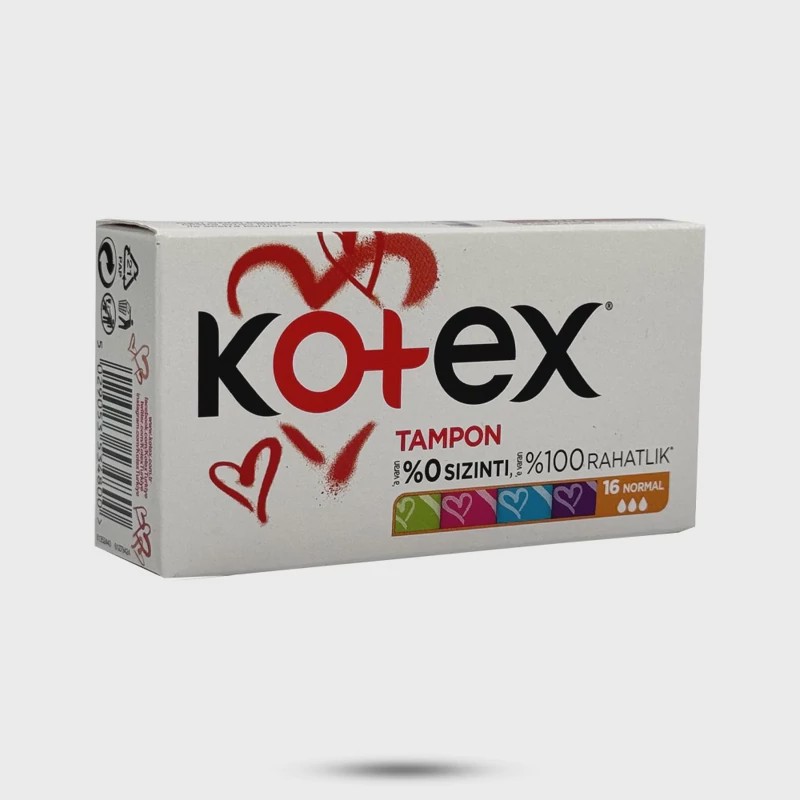 تامپون کوتکس KOTEX سایز نرمال تعداد 16 عددی