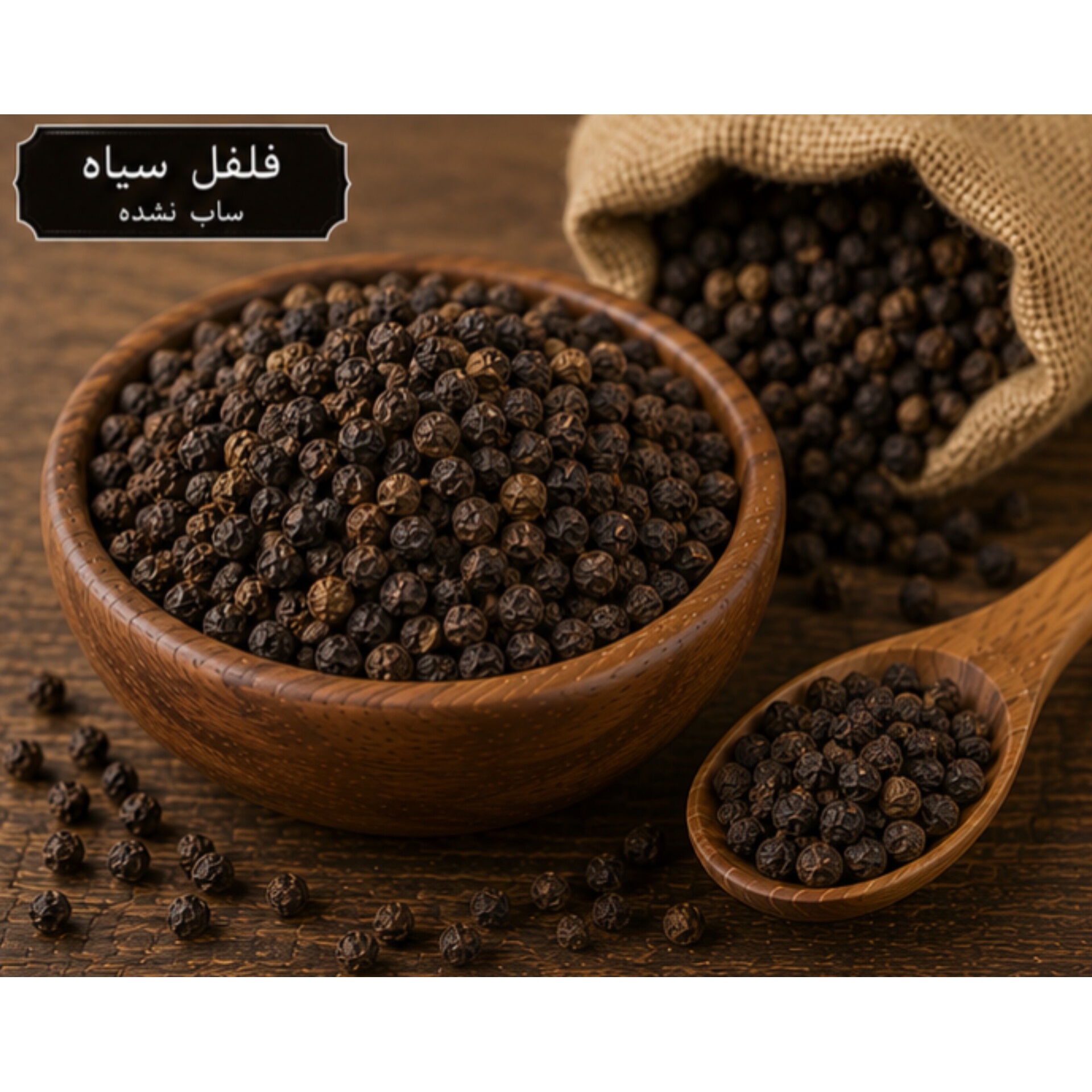 فلفل سیاه دان.سابیده نشده 100 گرمی