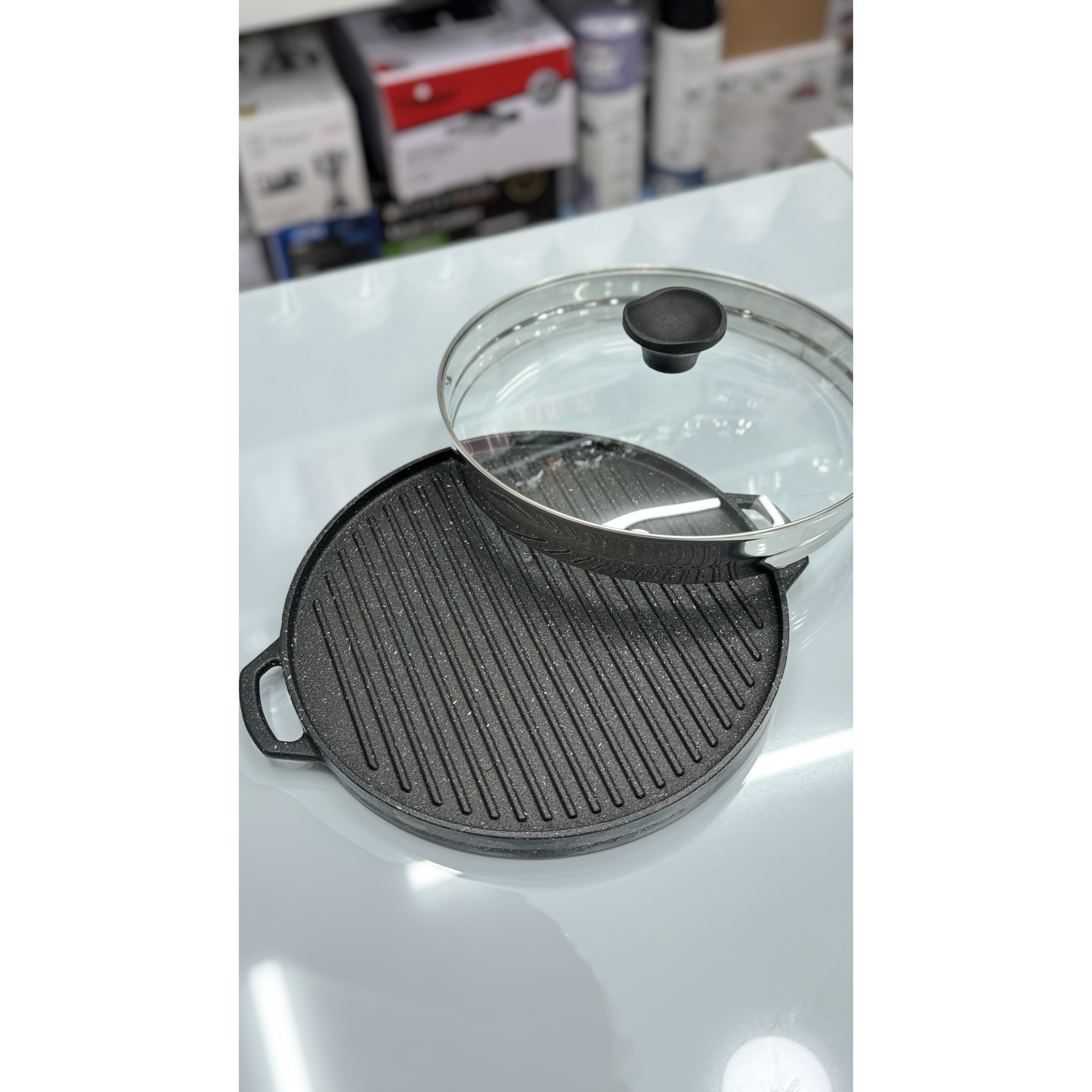تابه گریل چدن دایره ای سایز 35 کی اس تی kst مدل 5805