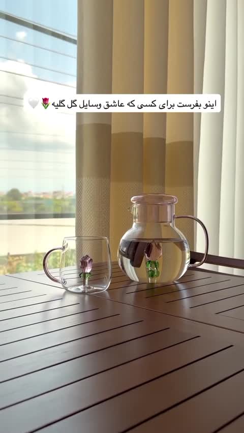ست پارچ و ماگ رز پیرکس