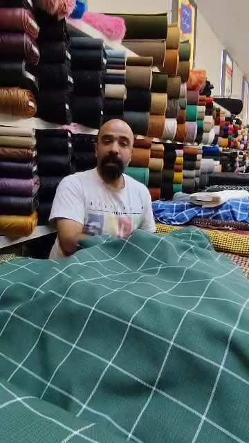 پارچه کشمیر چهارخانه پشمی