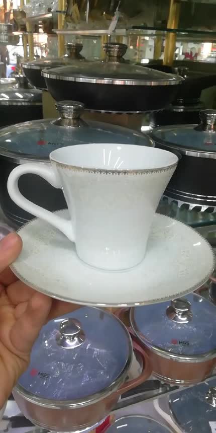 فنجان نعلبکی چایخوری چینی لورین آسمان 