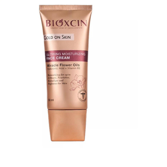 کرم مرطوب کننده و شفاف کننده بیوکسین مدل Gold On Skin حجم 50 میل