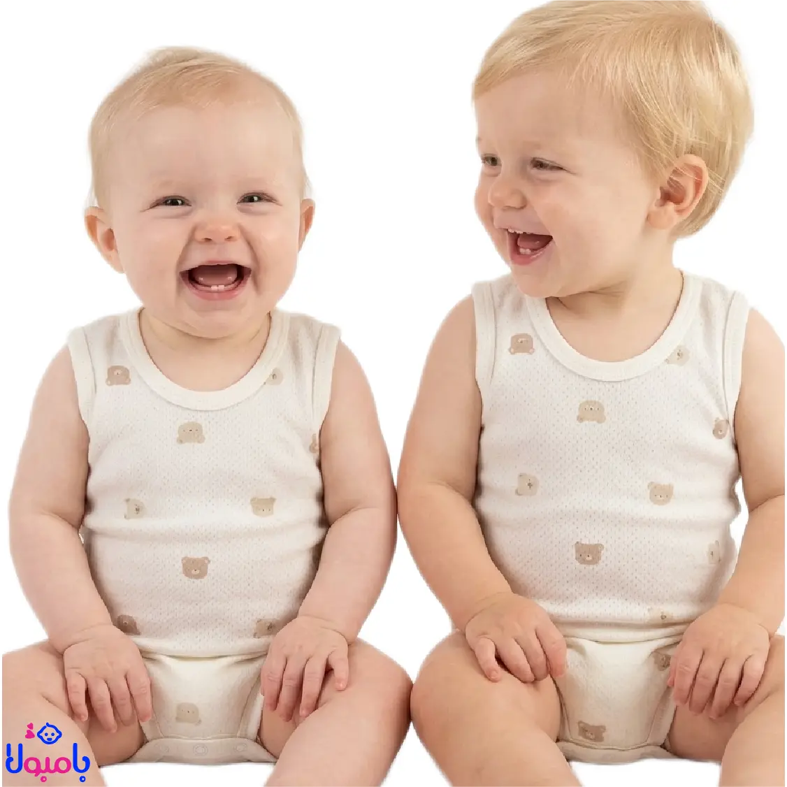 بادی رکابی نوزادی نیلی طرح خرس کارامل